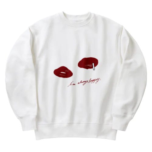 I'm always happy Heavyweight Crew Neck Sweatshirt