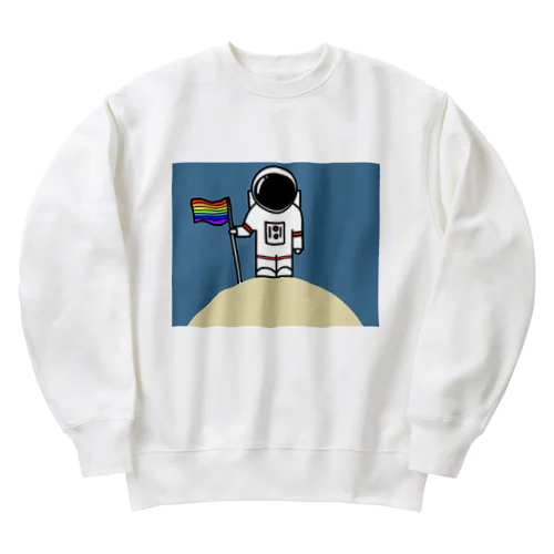 月面着陸した宇宙飛行士 Heavyweight Crew Neck Sweatshirt