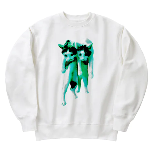 双子猫みどり Heavyweight Crew Neck Sweatshirt