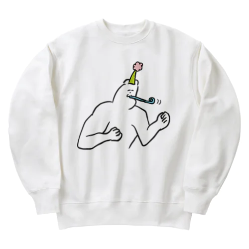 うきうきマッスルくま吉さん Heavyweight Crew Neck Sweatshirt