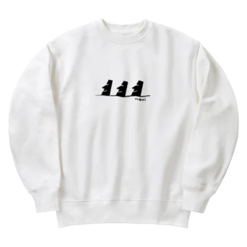 今日もモアイが3人並んでるモアイ☆ Heavyweight Crew Neck Sweatshirt