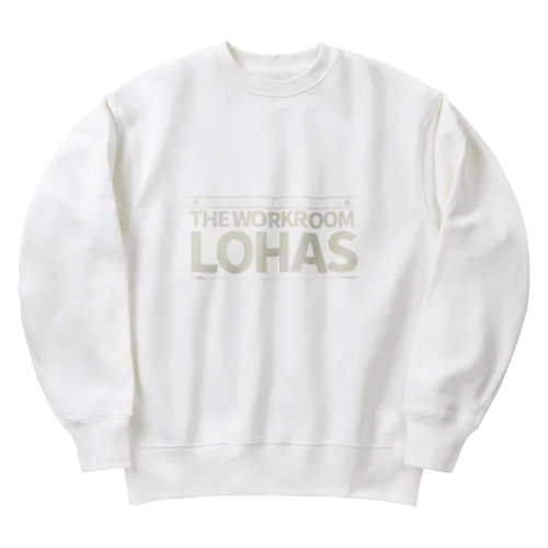 ロハスロゴ　白 Heavyweight Crew Neck Sweatshirt