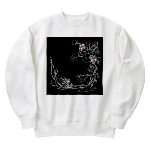 流れる桜 Heavyweight Crew Neck Sweatshirt