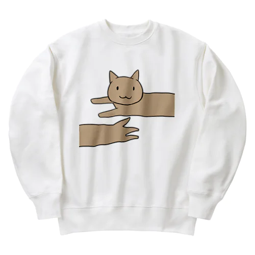 王太子様のねこ Heavyweight Crew Neck Sweatshirt