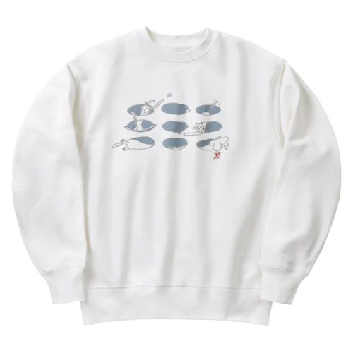 ねこいぬファミリー Heavyweight Crew Neck Sweatshirt