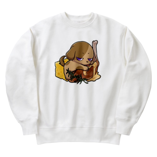 チーズチキンいぬちゃん Heavyweight Crew Neck Sweatshirt