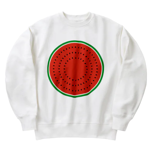 半切りスイカ Heavyweight Crew Neck Sweatshirt