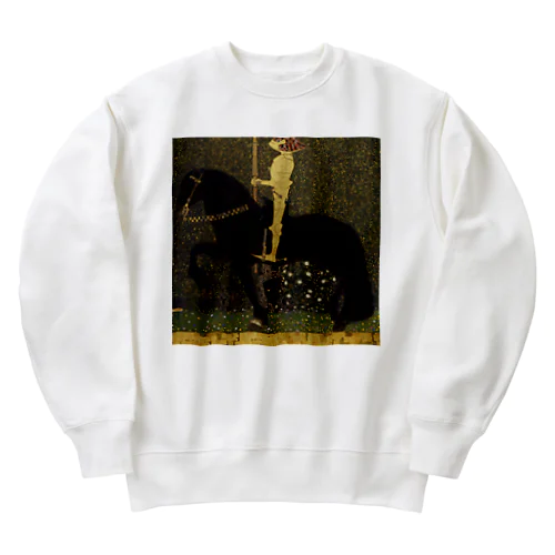 グスタフ・クリムト 「人生は戦いなり（黄金の騎士）」 （1903） Heavyweight Crew Neck Sweatshirt