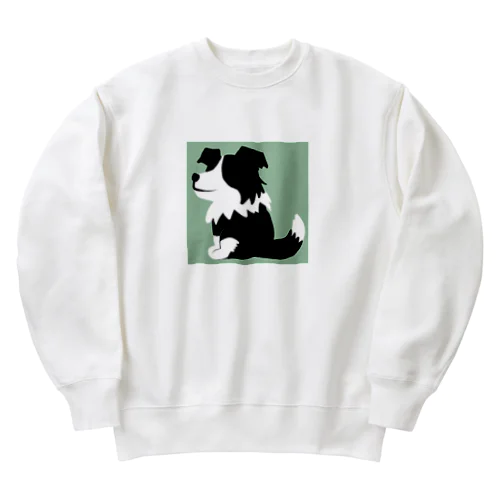 ボーダーコリー　お散歩待機中　ルンルンバーション Heavyweight Crew Neck Sweatshirt