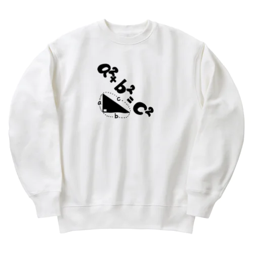 三平方の定理 Heavyweight Crew Neck Sweatshirt