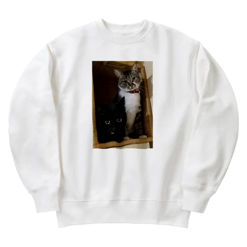 ちょこび&にゃん吉　高いところが好き Heavyweight Crew Neck Sweatshirt