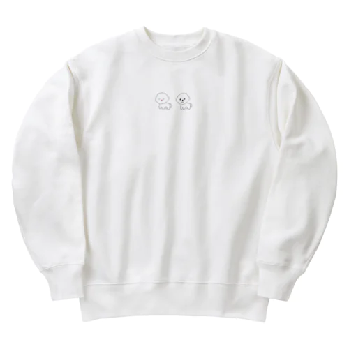 世界一かわいい犬もちりん Heavyweight Crew Neck Sweatshirt