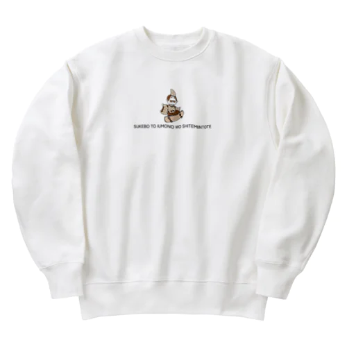 平安貴族くん EIGO Heavyweight Crew Neck Sweatshirt