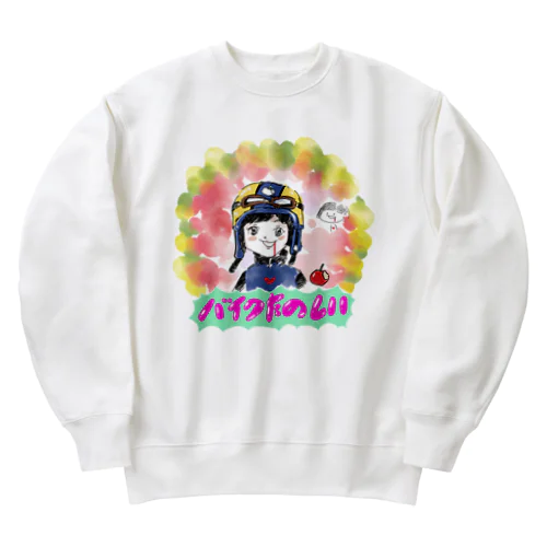 バイクたのしい女子 Heavyweight Crew Neck Sweatshirt