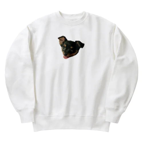 おもしろ顔のこまめちゃん Heavyweight Crew Neck Sweatshirt