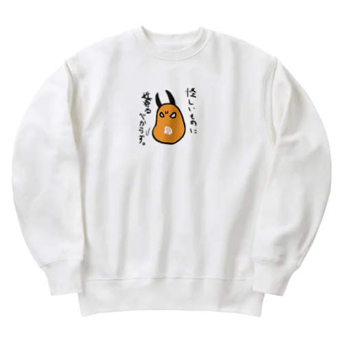 倫魁不羈　おにひゅうがの勝成様　文字あり Heavyweight Crew Neck Sweatshirt