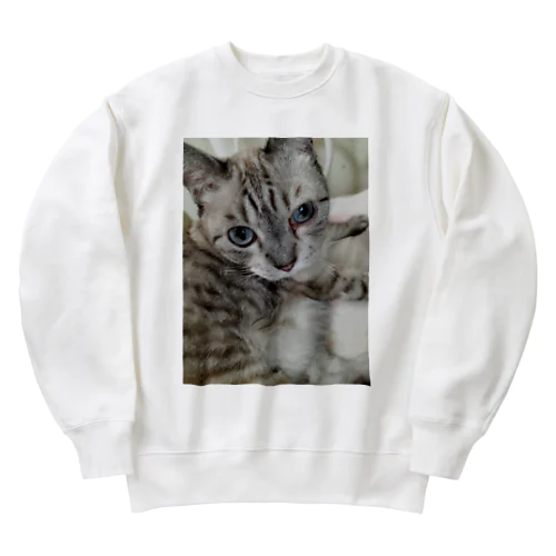 フッワフワのシャムミックス Heavyweight Crew Neck Sweatshirt