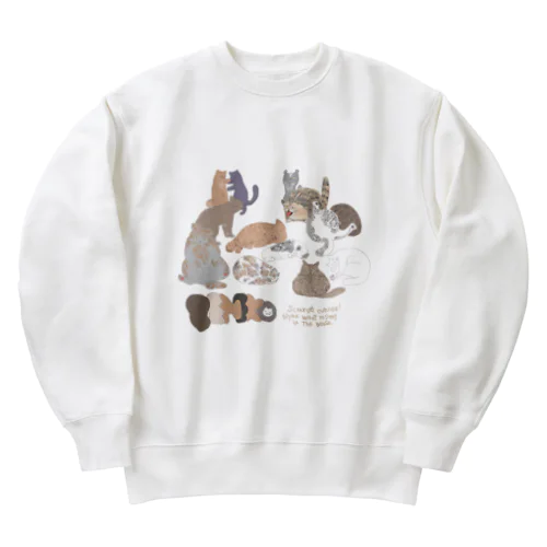 家に居たい猫 Heavyweight Crew Neck Sweatshirt