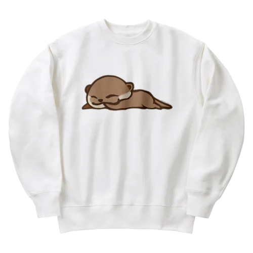 おしゃぶりカワウソ Heavyweight Crew Neck Sweatshirt