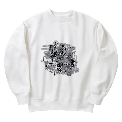 不思議な模様 Heavyweight Crew Neck Sweatshirt