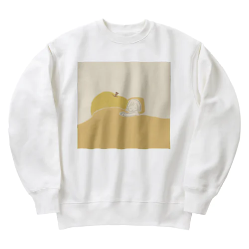 梨を撫でながら寝たい Heavyweight Crew Neck Sweatshirt