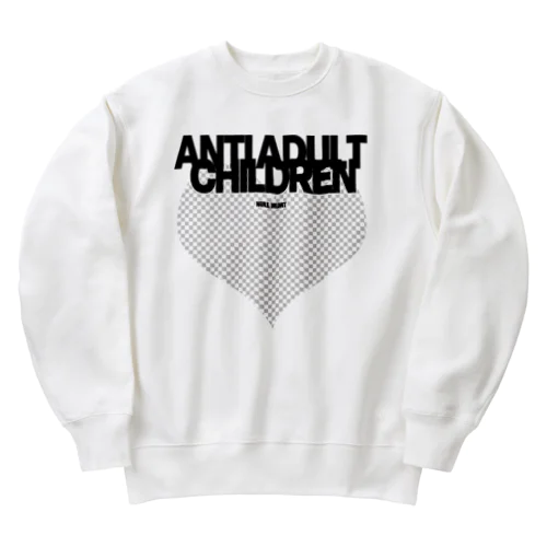 ANTI ADULT CHILDREN/NULL HEART HEAVY WEIGHT SWEAT Heavyweight Crew Neck Sweatshirt