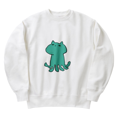 きもちわるいネコ Heavyweight Crew Neck Sweatshirt