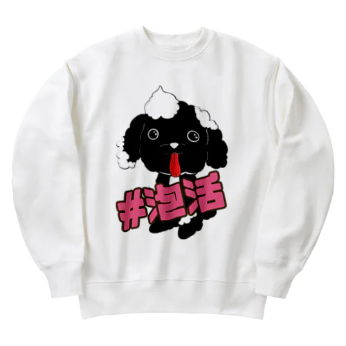 黒モジャ×泡活 Heavyweight Crew Neck Sweatshirt