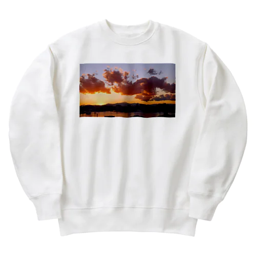 茜空 - Madder red sky - Heavyweight Crew Neck Sweatshirt