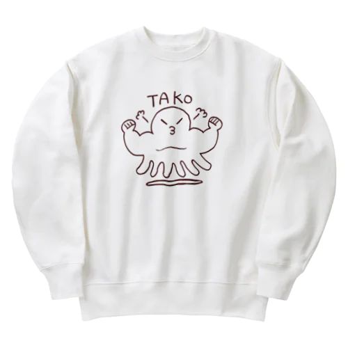 筋肉質なタコ Heavyweight Crew Neck Sweatshirt