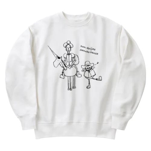 ドン・キホーテとサンチョパンサ Heavyweight Crew Neck Sweatshirt