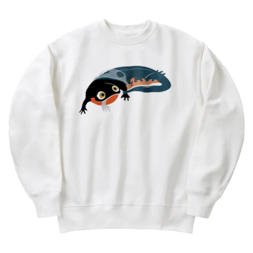 アカハライモリの脱皮 Heavyweight Crew Neck Sweatshirt