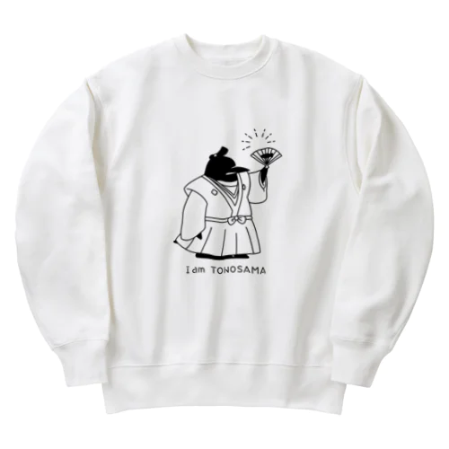 殿様ペンギン(黒) Heavyweight Crew Neck Sweatshirt