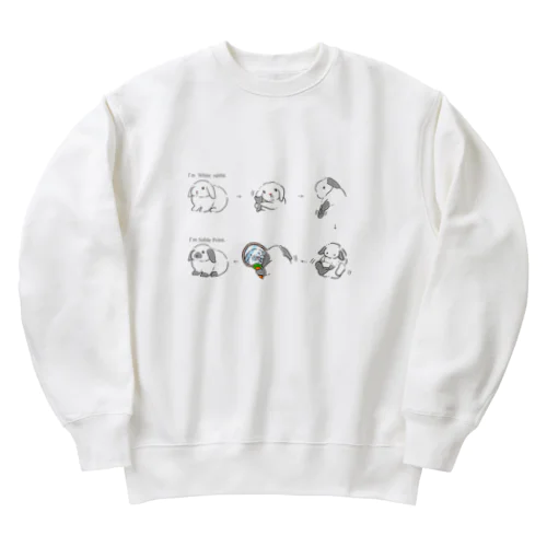 白うさぎからセーブルポイントに変身！ Heavyweight Crew Neck Sweatshirt