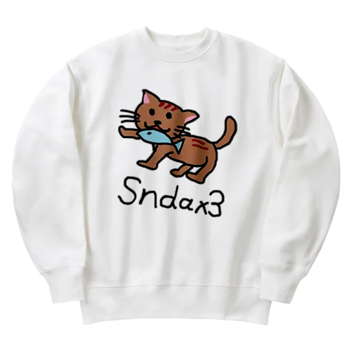 にゃんこまる by Sndax3 Heavyweight Crew Neck Sweatshirt