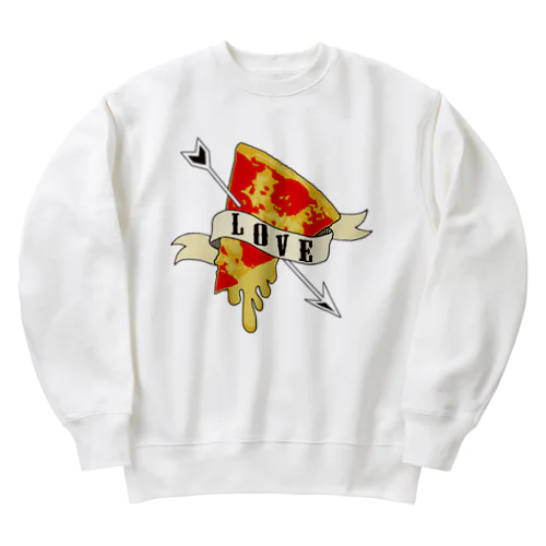 LOVE PIZZA Heavyweight Crew Neck Sweatshirt