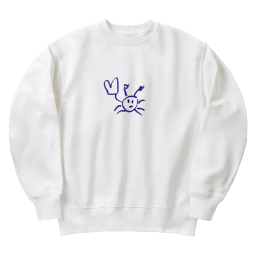 interestingなカニくん Heavyweight Crew Neck Sweatshirt