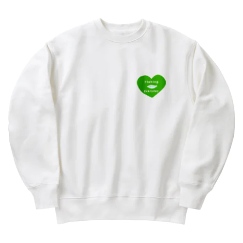 Fishing Everyday Love green Heavyweight Crew Neck Sweatshirt