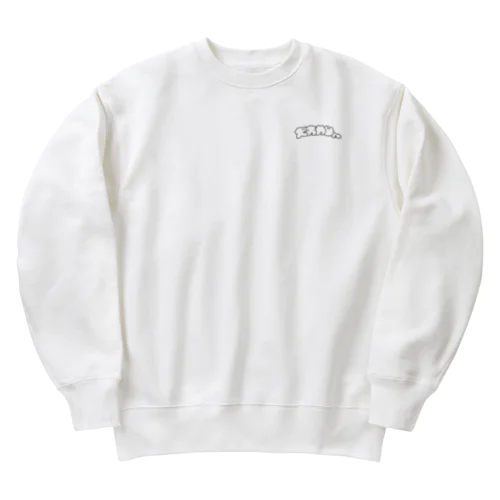 Tama_white Heavyweight Crew Neck Sweatshirt