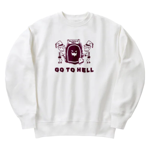 地獄へようこそ（ワインレッド） Heavyweight Crew Neck Sweatshirt