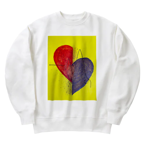 melanco heart Heavyweight Crew Neck Sweatshirt