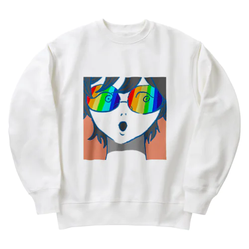 色眼鏡のバカ Heavyweight Crew Neck Sweatshirt