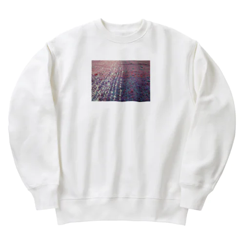 織物　ピンク・紫・青緑 Heavyweight Crew Neck Sweatshirt