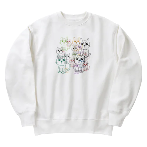 ねこも杓子も Heavyweight Crew Neck Sweatshirt