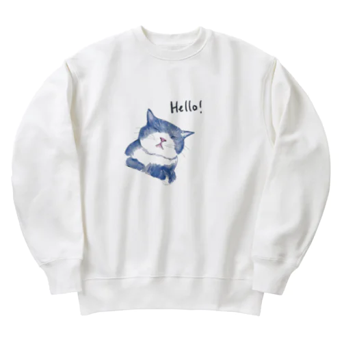 こんにちは猫さん。 Heavyweight Crew Neck Sweatshirt