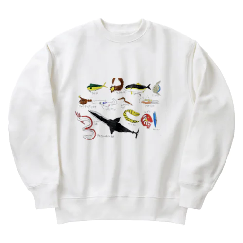 おさかな大集合！ Heavyweight Crew Neck Sweatshirt