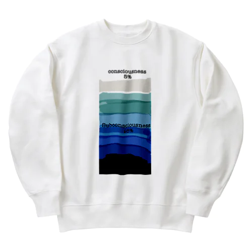 潜在意識と顕在意識 Heavyweight Crew Neck Sweatshirt