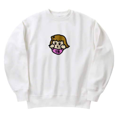 嫁ちゃんキャラクター Heavyweight Crew Neck Sweatshirt