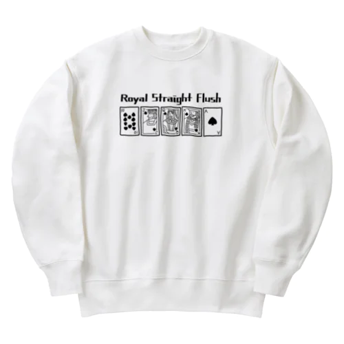 Royal Straight Flush (ホワイト) Heavyweight Crew Neck Sweatshirt