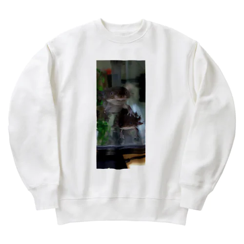 ウーパールーパー　仲良しコンビ Heavyweight Crew Neck Sweatshirt